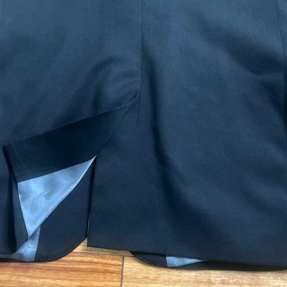 Express Fitted Blazer‎ Modern Two Button Black Suit Jacket Mens Size 36R